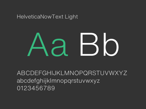 HelveticaNowText Light