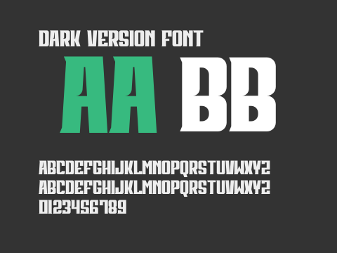 Dark Version Font