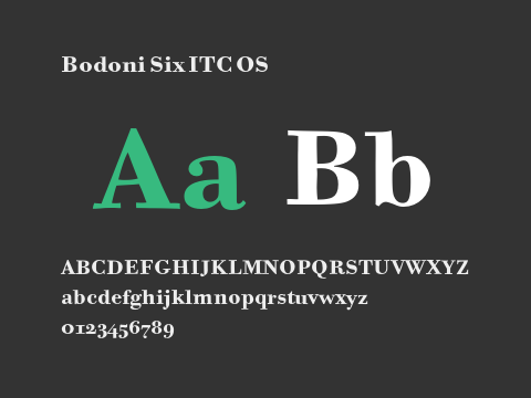 Bodoni Six ITC OS