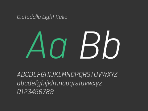 Ciutadella Light Italic