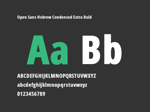 Open Sans Hebrew Condensed Extra Bold