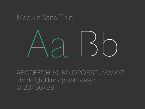 Macklin Sans Thin