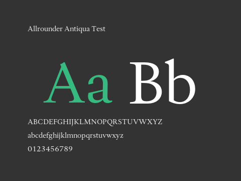 Allrounder Antiqua Test