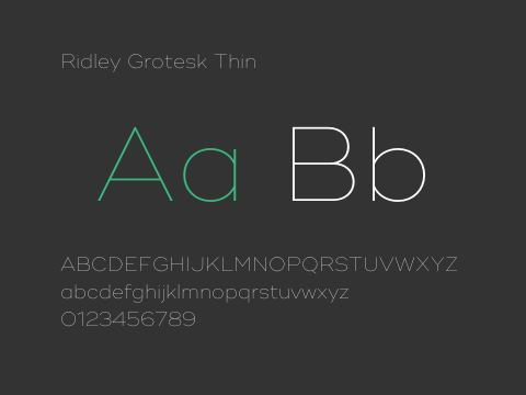 Ridley Grotesk Thin