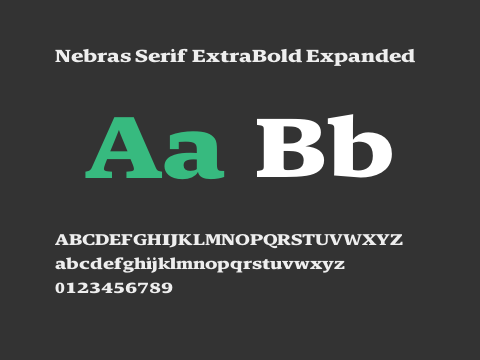 Nebras Serif ExtraBold Expanded