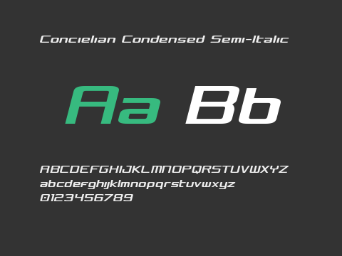 Concielian Condensed Semi-Italic