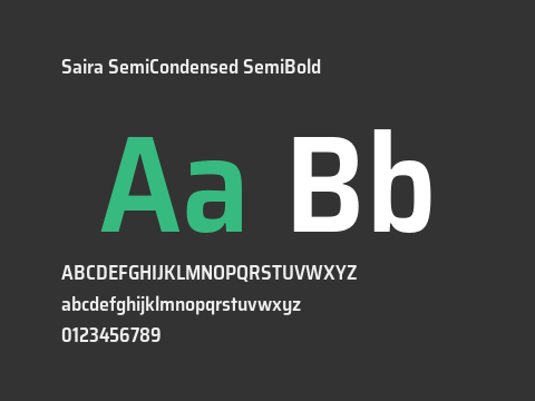 Saira SemiCondensed SemiBold