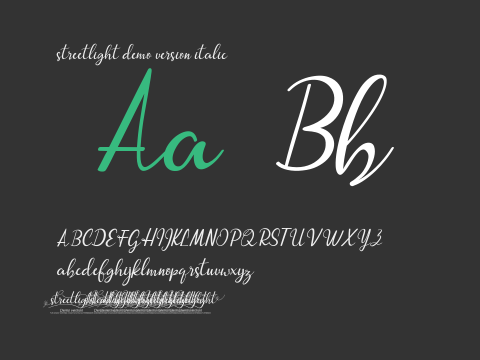 streetlight demo version italic