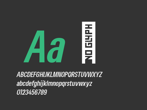 Lama Sans Bold Condensed Italic