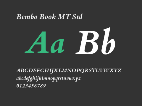 Bembo Book MT Std