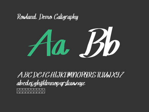 Rowland Demo Caligraphy