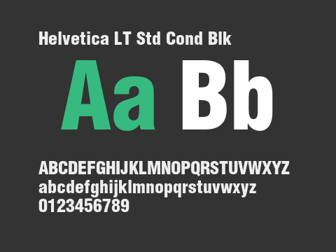 Helvetica LT Std Cond Blk