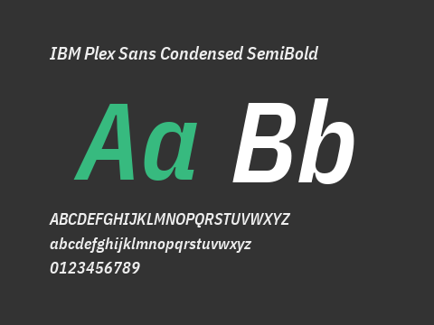 IBM Plex Sans Condensed SemiBold