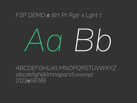 FSP DEMO - Brt Pr Rglr x Lght t