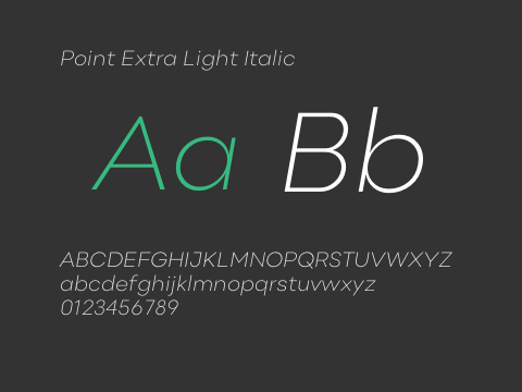 Point Extra Light Italic