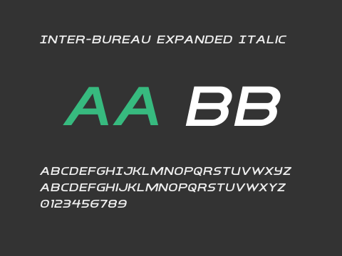 Inter-Bureau Expanded Italic