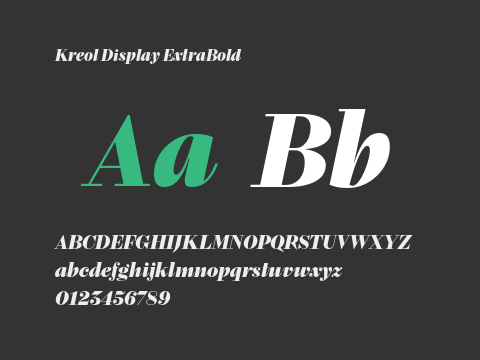 Kreol Display ExtraBold