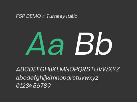 FSP DEMO - Turnkey Italic