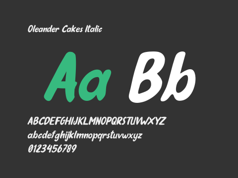 Oleander Cakes Italic