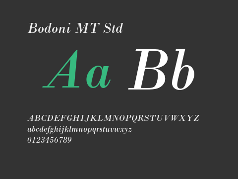 Bodoni MT Std