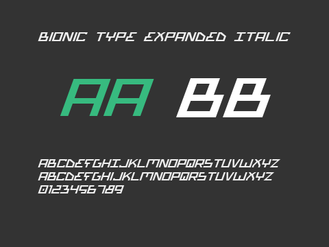 Bionic Type Expanded Italic