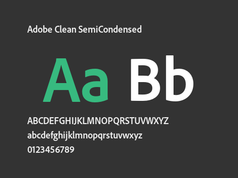 Adobe Clean SemiCondensed