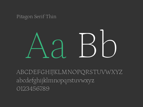 Pitagon Serif Thin