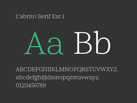 Cabrito Serif Ext 1