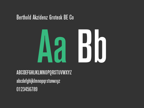 Berthold Akzidenz Grotesk BE Co