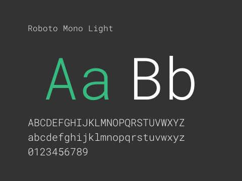 Roboto Mono Light