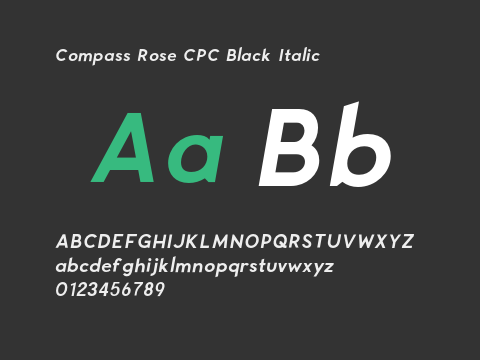 Compass Rose CPC Black Italic