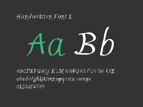 Handwritten Font 1