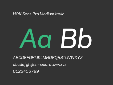 HOK Sans Pro Medium Italic