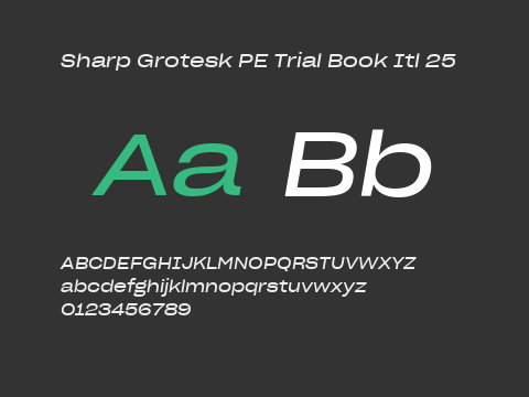 Sharp Grotesk PE Trial Book Itl 25