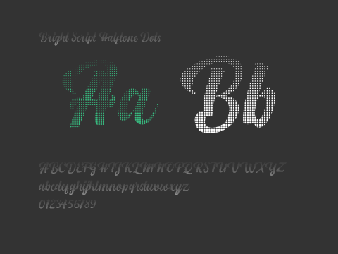 Bright Script Halftone Dots