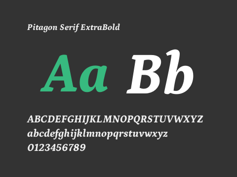 Pitagon Serif ExtraBold