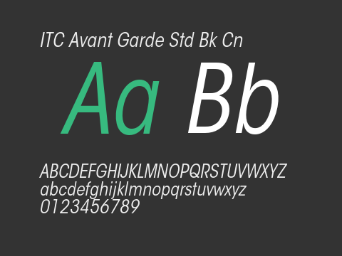 ITC Avant Garde Std Bk Cn