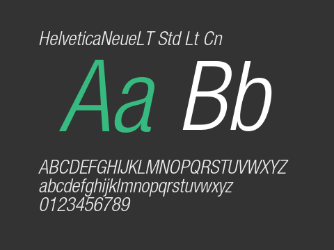HelveticaNeueLT Std Lt Cn