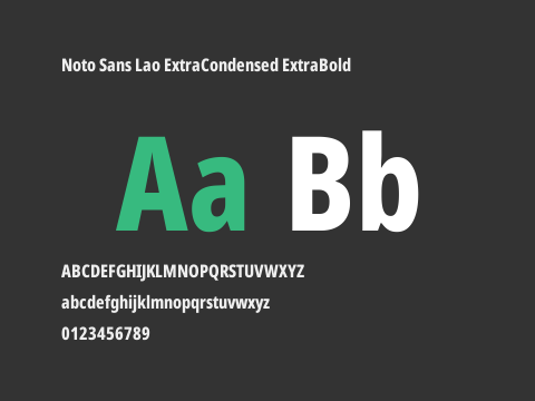 Noto Sans Lao ExtraCondensed ExtraBold