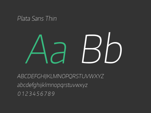 Plata Sans Thin