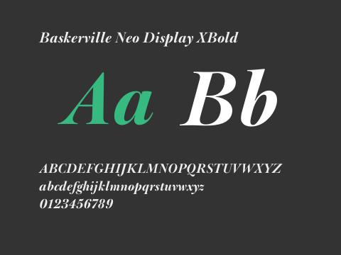 Baskerville Neo Display XBold