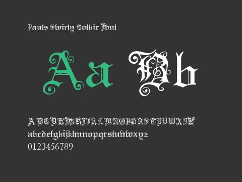 Pauls Swirly Gothic Font