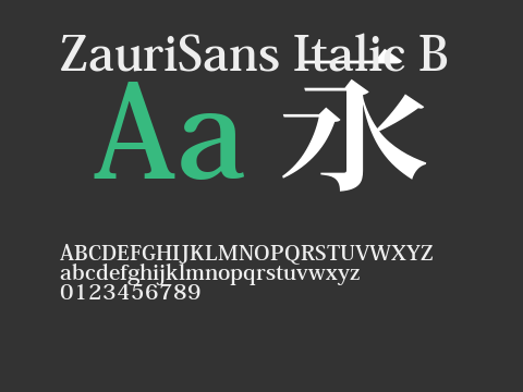 ZauriSans Italic B