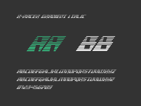 X-Racer Gradient Italic