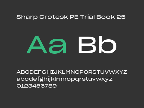 Sharp Grotesk PE Trial Book 25