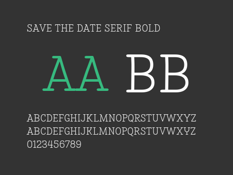 Save the Date Serif Bold