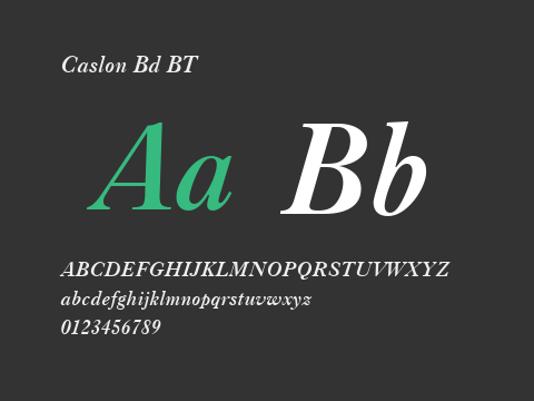 Caslon Bd BT