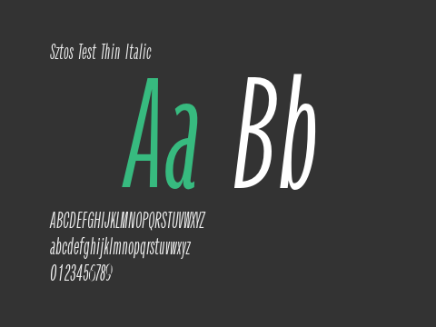 Sztos Test Thin Italic