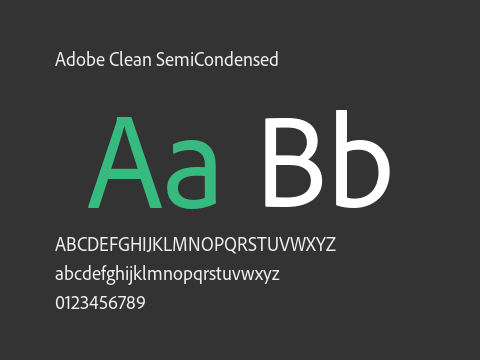 Adobe Clean SemiCondensed