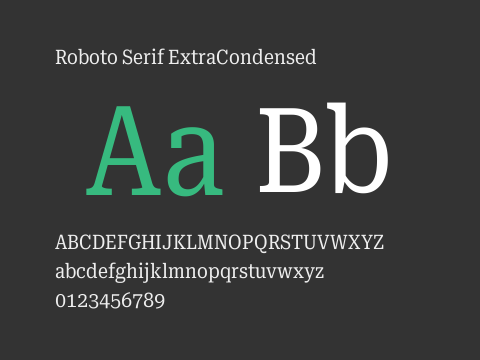 Roboto Serif ExtraCondensed